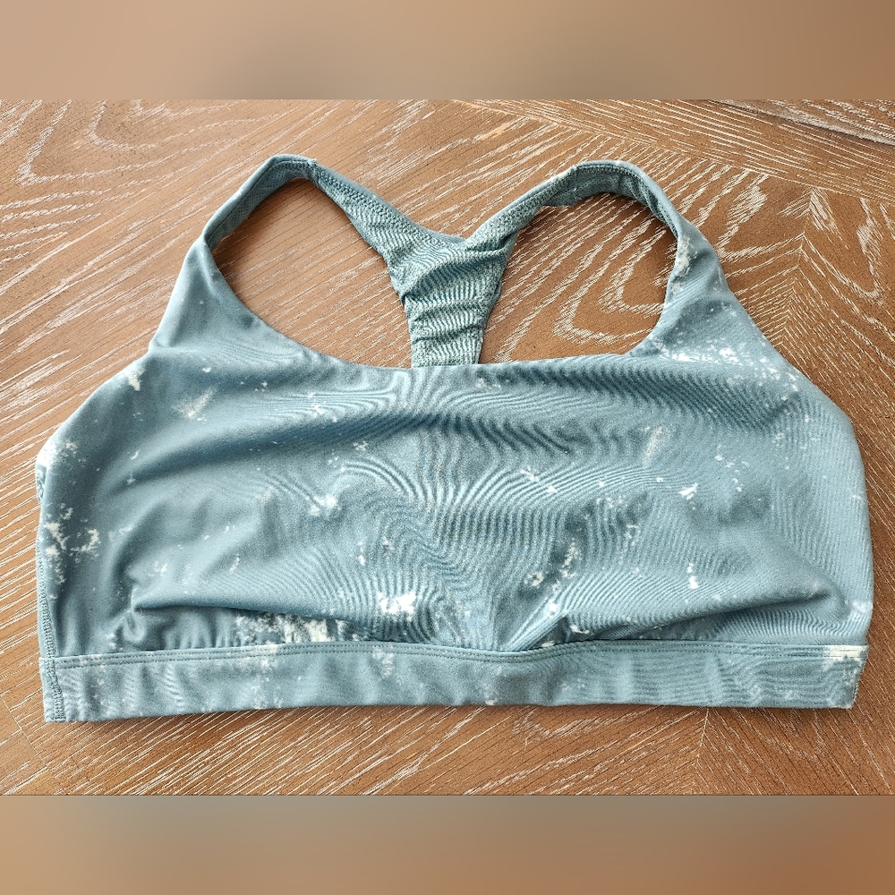teal tie-dye t-back sportsbra, all in motion, XXL***